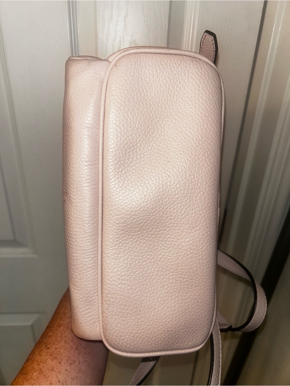 Michael Kors Pebbled Leather Backpack - Blush Taupe - Picture 2 of 7